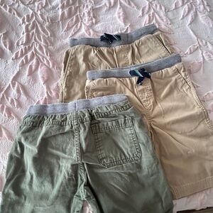 Simple Boys' Pull-On Shorts in Olive and 2 Khaki